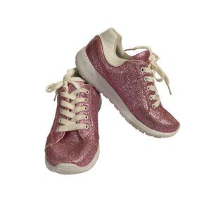 Beverly Hills Polo Club girls Size 3 Pink Glitter Sneakers shoes